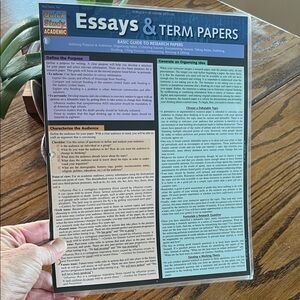 Essays & Term Papers Quick Study Guide